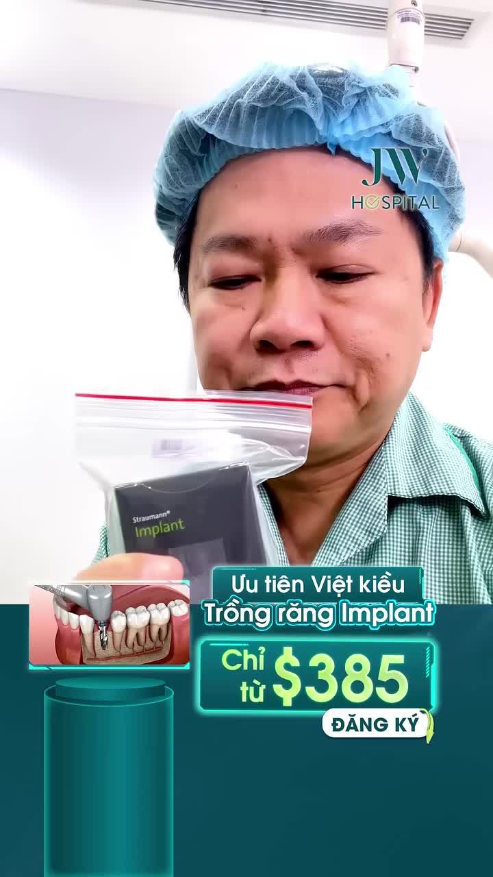 TRỒNG RĂNG IMPLANT KHÔNG ĐAU? BÁC SĨ TÚ DUNG TỰ MÌNH KIỂM CHỨNG CHẤT LƯỢNG KHOA RĂNG HÀM MẶT JW