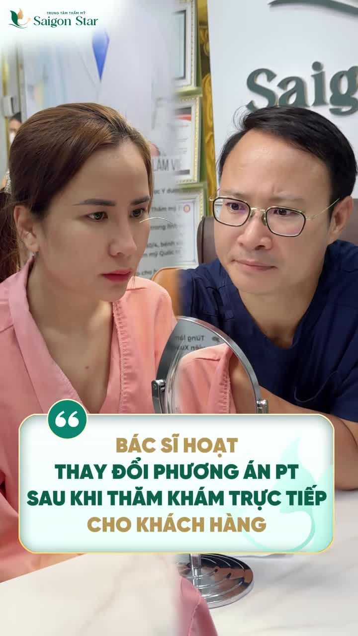 BÁC SĨ HOẠT THAY ĐỔI PHƯƠNG ÁN PHẪU THUẬT SAU KHI THĂM KHÁM.