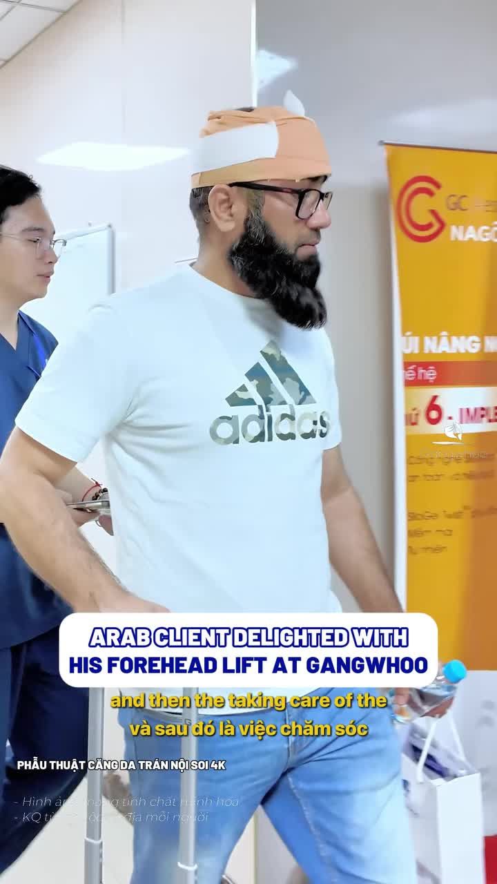 Tự ti với những nếp nhăn trán từ năm 24 tuổi khách hàng Quốc Tế quyết đến Bệnh viện thẩm mỹ Gangwhoo để phẫu thuật căng da trán nội soi