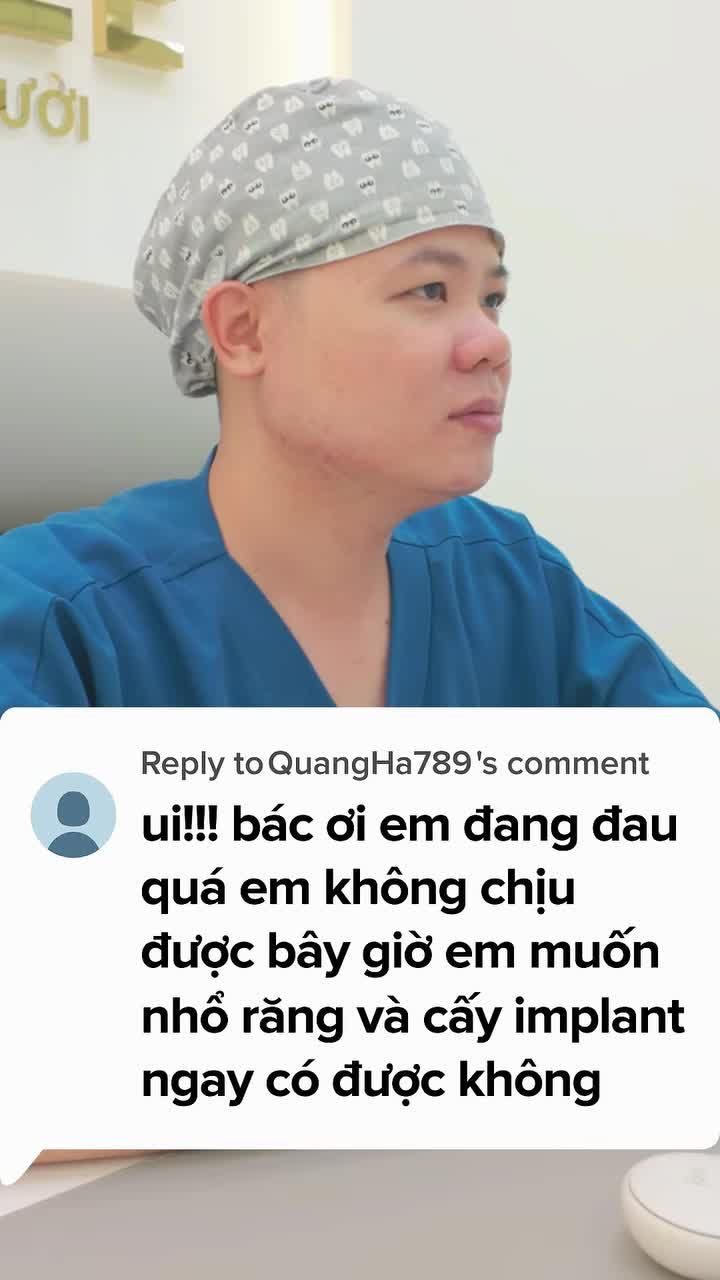 ĐAU RĂNG QUÁ, CỨ NHỔ ĐI RỒI CẤY IMPLANT ĐƯỢC KHÔNG?