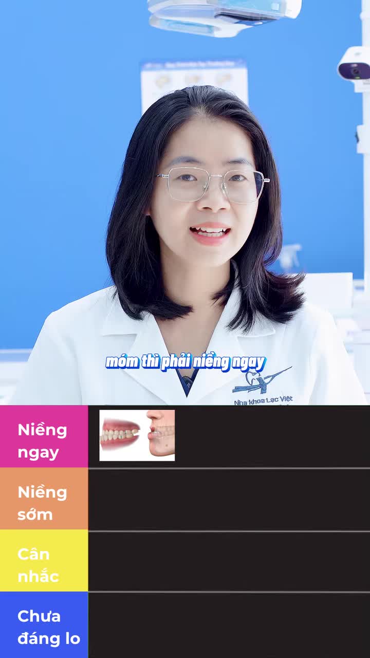 Xếp hạng mức độ ưu tiên nên niềng của các kiểu hình sai lệch răng