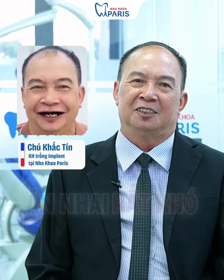 Từ ăn rau cũng khó khăn đến ăn nhai thoải mái - Chú Tín lấy lại sức khỏe trọn vẹn sau khi trồng răng Implant tại Nha Khoa Paris!