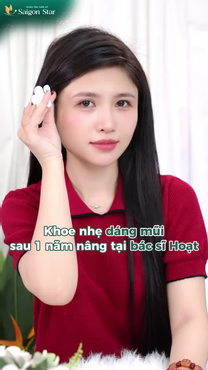 Không cần filter, cũng chẳng cần nói nhiều… 1 năm rồi mà dáng mũi vẫn “ăn điểm” thế này thì phải khoe cho chị em có thêm động lực đến Saigon Star nâng mũi thoaiii