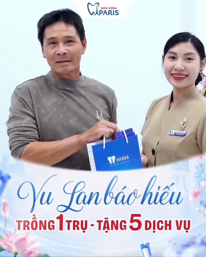 VU LAN BÁO HIẾU – TRỒNG 1 TRỤ IMPLANT, TẶNG NGAY 5 DỊCH VỤ