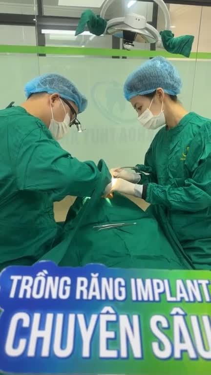 Ca cấy ghép chân răng nhân tạo implant để khôi phục lại vị trí mất răng 46 hàm dưới.