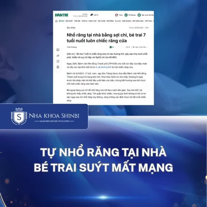 TỰ NHỔ RĂNG TẠI NHÀ – BÉ TRAI 7 TUỔI SUÝT TRẢ GIÁ BẰNG TÍNH MẠNG!
