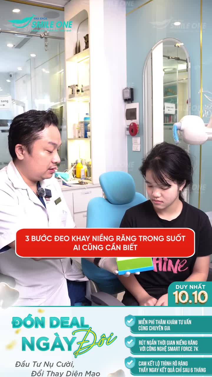 "Mẹ ơi con muốn niềng răng"- Và lựa chọn của Bố Mẹ cùng Trang Anh là niềng răng khay trong Invisalign, tại Smile One với ThS. BS Tuấn Dương!