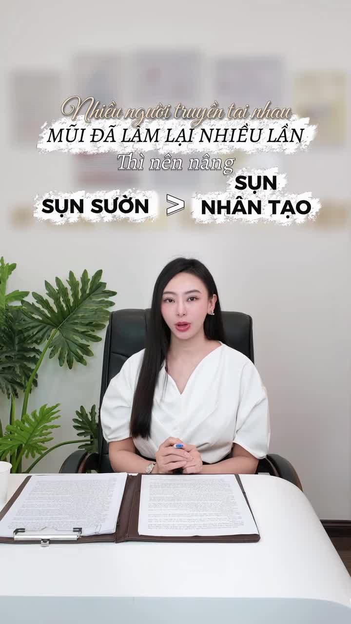 Mũi làm lại có nhất thiết phải nâng sụn sườn thay vì sụn nhân tạo?