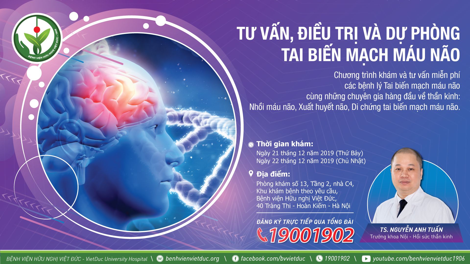 Tư vấn, điều trị và dự phòng tai biến mạch máu não