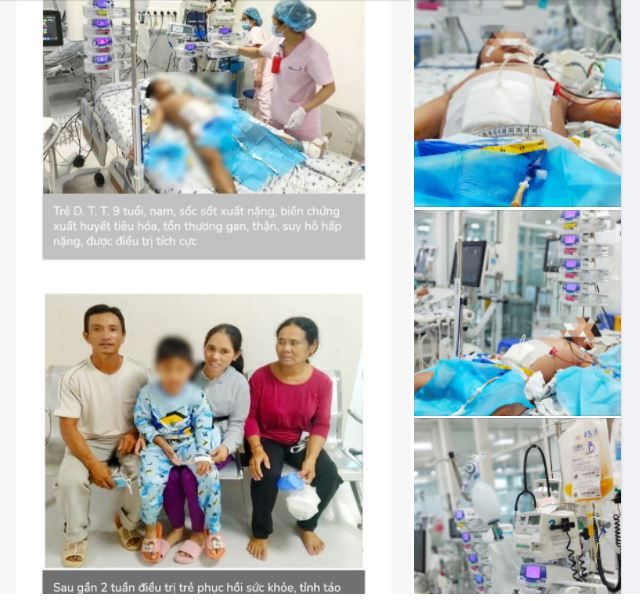 Cứu sống một trường hợp sốc sốt xuất huyết nặng, biến chứng xuất huyết tiêu hóa, suy hô hấp nặng.