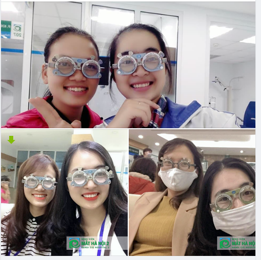 Gia đình khám mắt kiểm soát độ cận tại Bệnh viện Mắt Hà Nội 2