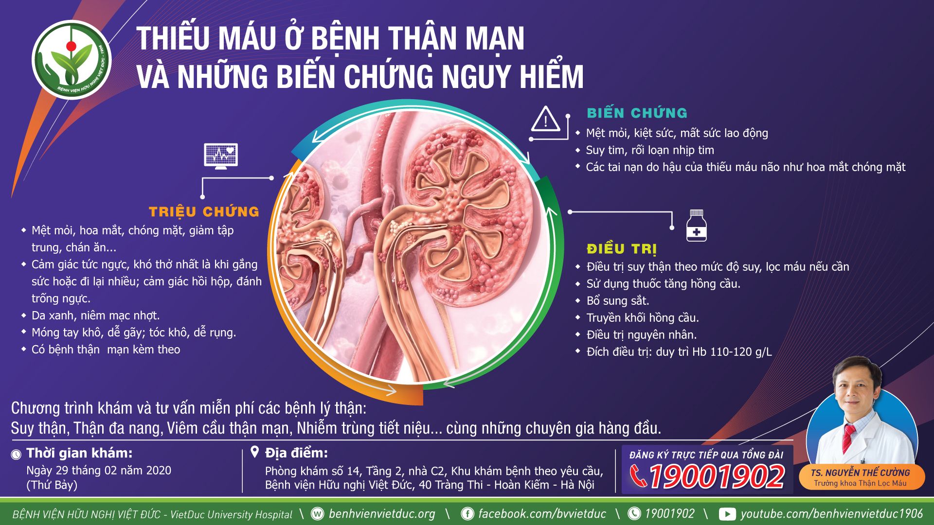 Thiếu máu ở bệnh thận mạn và những biến chứng nguy hiểm - Bệnh viện Việt Đức