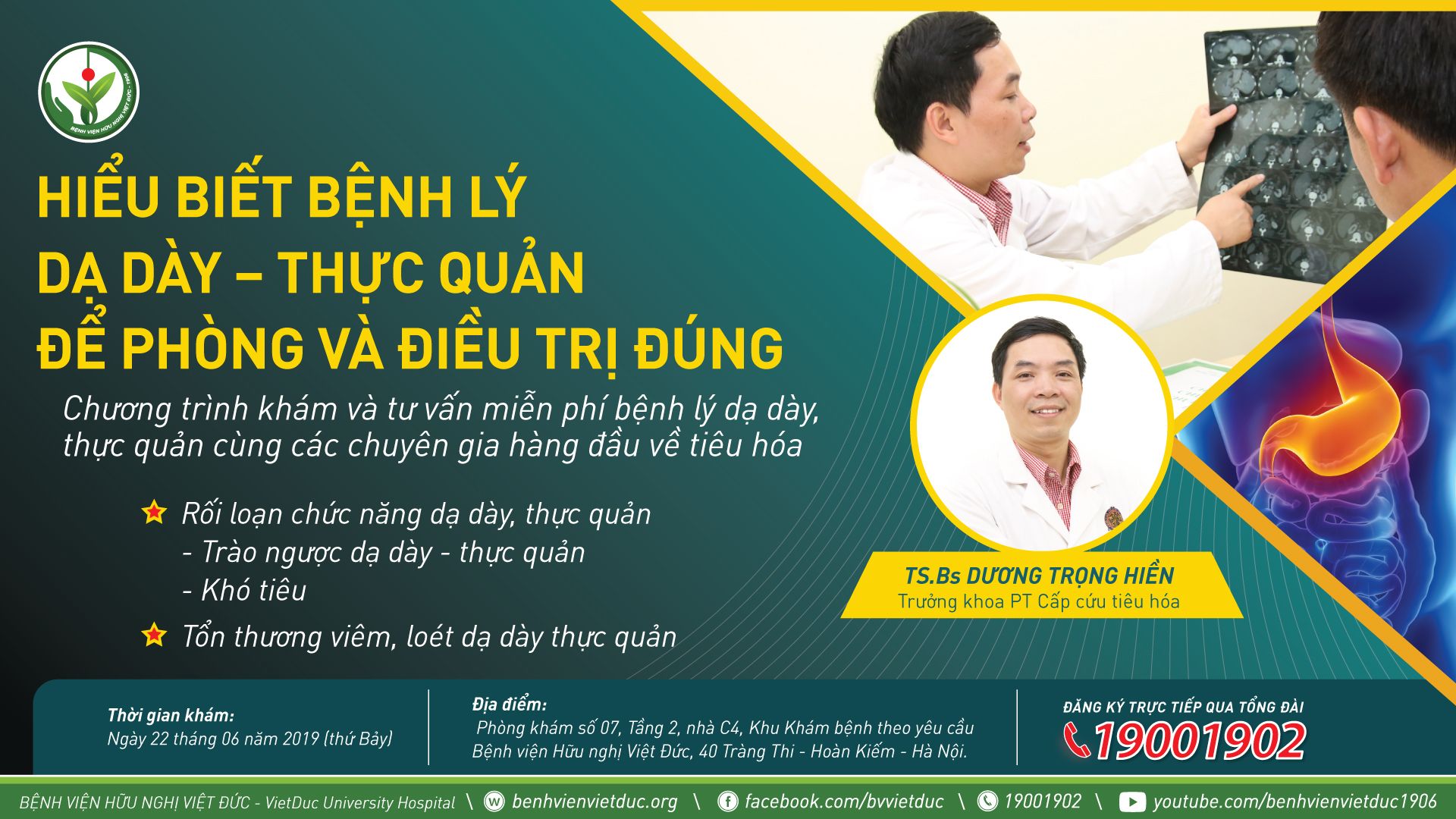 Hiểu biết bệnh lý dạ dày – thực quản để phòng và điều trị đúng - Bệnh viện Việt Đức