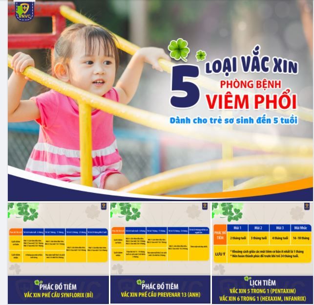 5 LOẠI VẮC XIN PHÒNG BỆNH VIÊM PHỔI CHO TRẺ SƠ SINH ĐẾN 5 TUỔI