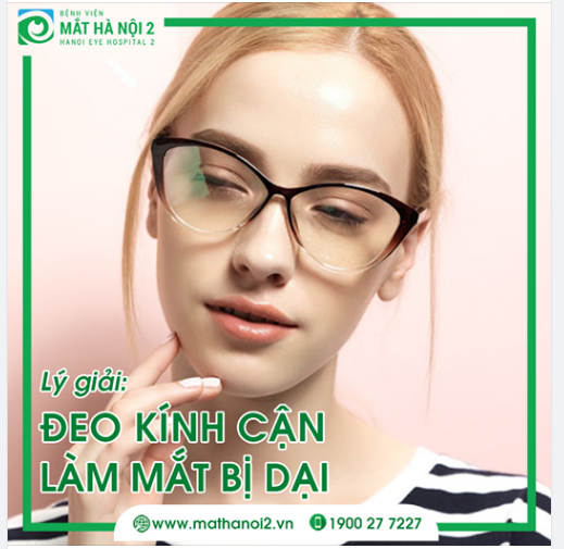 Lý giải: Đeo kính cận làm mắt bị dại