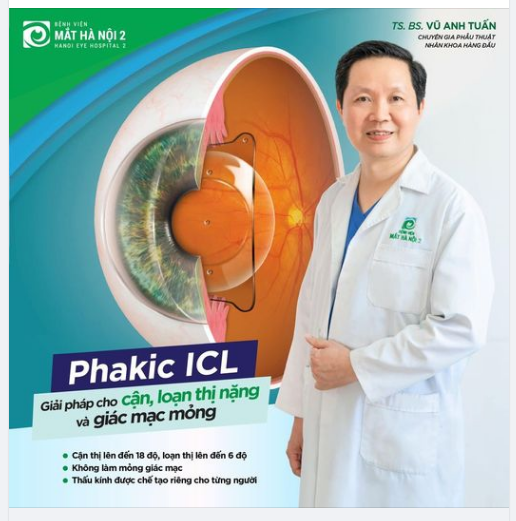 MỔ CẬN PHAKIC ICL: GIẢI PHÓNG ÁC MỘNG "ĐÍT CHAI" CỦA NGƯỜI CÓ ĐỘ CẬN CAO