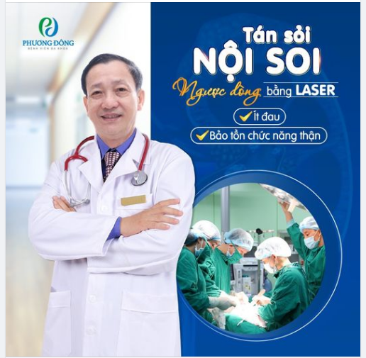Tán sỏi nội soi ngược dòng bằng Laser