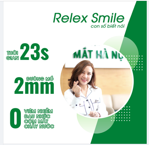 Thị lực phục hồi sau 23s nhờ Relex Smile