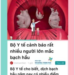 KHÔNG THỂ LƠ LÀ - VẮCXIN BẠCH HẦU & CÁC CÂU HỎI CƠ BẢN