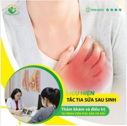 Biểu hiện tắc tia sữa sau sinh