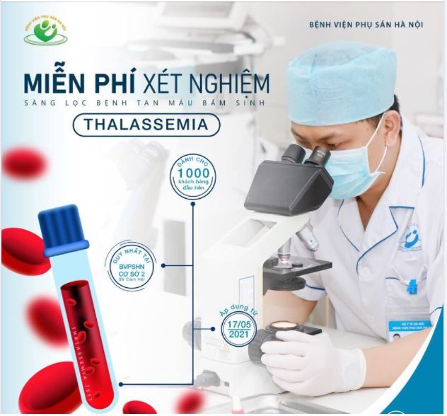 Miễn phí sàng lọc bệnh tan máu bẩm sinh (Thalassemia) cho thai phụ