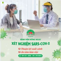 BỆNH VIỆN HỒNG NGỌC ĐƯỢC BỘ Y TẾ CHO PHÉP THỰC HIỆN XÉT NGHIỆM SARS-COV-2 CHO CÁC CÁ NHÂN VÀ ĐOÀN THỂ XUẤT CẢNH