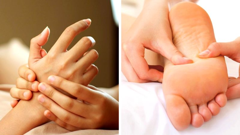 Xoa bóp bấm huyệt giảm tê bì chân tay