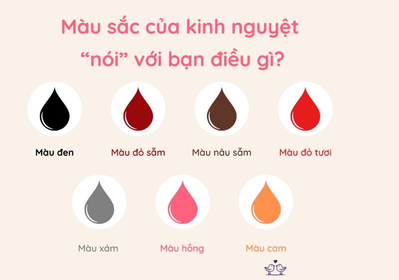 Màu máu kinh nói lên điều gì