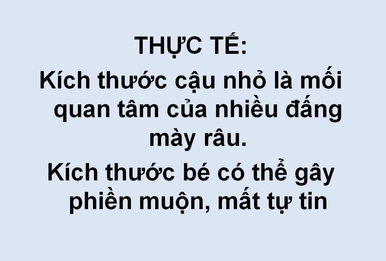 Kích thước tiểu Adam và mối quan tâm