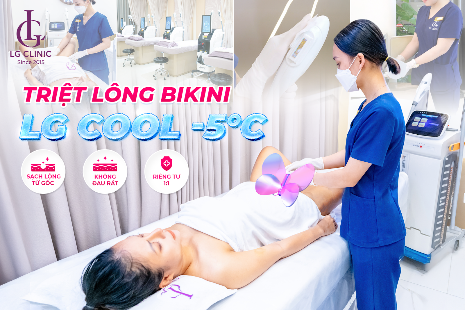 LG Clinic ứng dụng công nghệ LG Cool trong dịch vụ triệt lông bikini