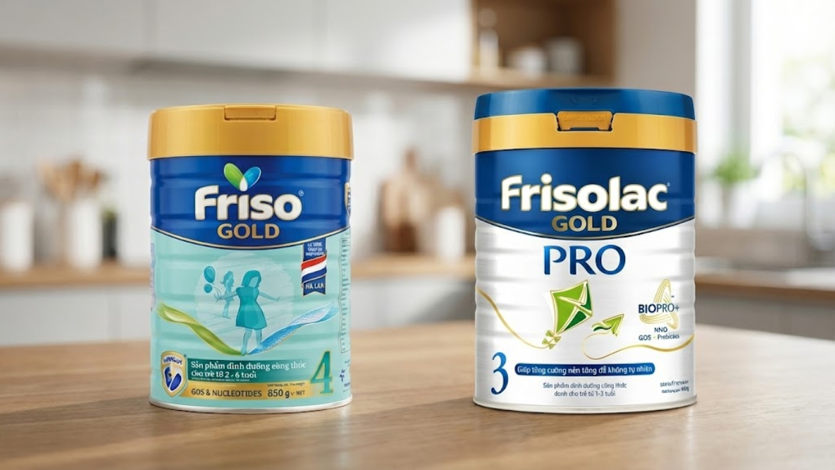 Sữa Frisolac Gold và Frisolac Gold Pro